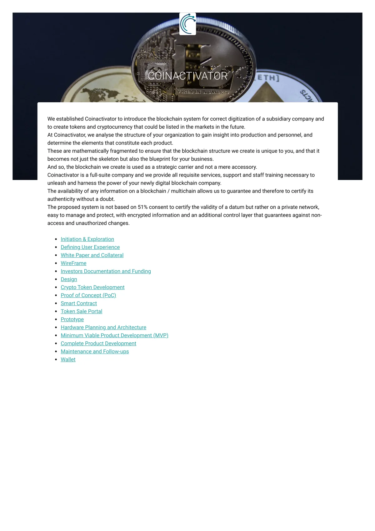 CoinActivator overview