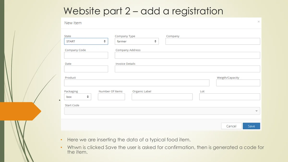 Add a registration