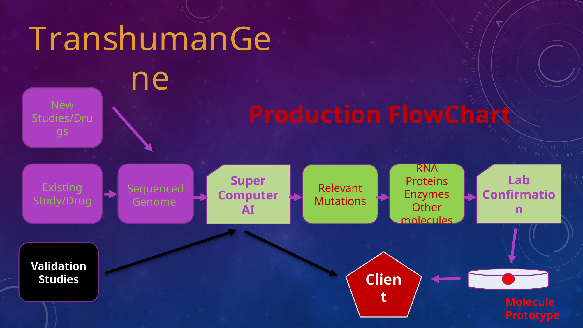 TranshumanGene production flowchart
